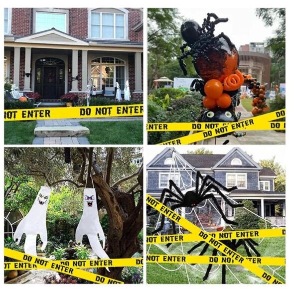 1.9inch x 82Feet Halloween Decorations Caution Tape Roll Halloween Caution Tape - Picture 4 of 7